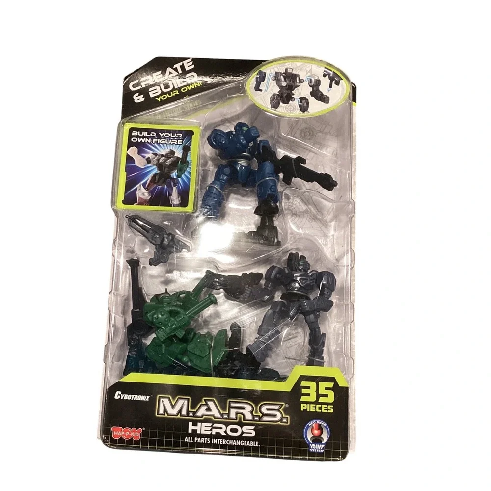 Hap-P-Kid Cybotronix MARS Heroes‎ 35 Piece Create & Build Action Figure Set New